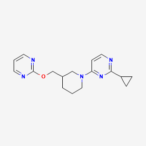 2-Cyclopropyl-4-[3-(pyrimidin-2-yloxymethyl)piperidin-1-yl]pyrimidine