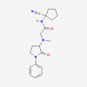 N-(1-cyanocyclopentyl)-2-[methyl(2-oxo-1-phenylpyrrolidin-3-yl)amino]acetamide