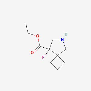 molecular formula C10H16FNO2 B2394261 Ethyl 8-fluoro-6-azaspiro[3.4]octane-8-carboxylate CAS No. 1935116-62-3