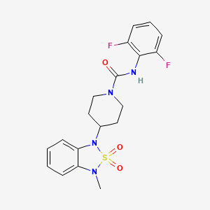 molecular formula C19H20F2N4O3S B2394264 N-(2,6-difluorophenyl)-4-(3-methyl-2,2-dioxidobenzo[c][1,2,5]thiadiazol-1(3H)-yl)piperidine-1-carboxamide CAS No. 2034328-32-8