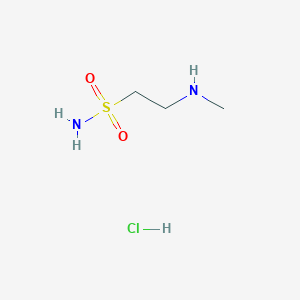 molecular formula C3H11ClN2O2S B2394269 2-(Methylamino)ethane-1-sulfonamide hydrochloride CAS No. 2094744-53-1