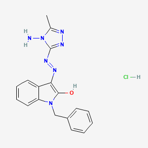 (Z)-3-(2-(4-amino-5-methyl-4H-1,2,4-triazol-3-yl)hydrazono)-1-benzylindolin-2-one hydrochloride