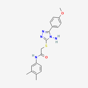 2-{[4-amino-5-(4-methoxyphenyl)-4H-1,2,4-triazol-3-yl]sulfanyl}-N-(3,4-dimethylphenyl)acetamide