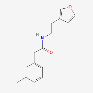 molecular formula C15H17NO2 B2394287 N-[2-(FURAN-3-YL)ETHYL]-2-(3-METHYLPHENYL)ACETAMIDE CAS No. 1448069-04-2