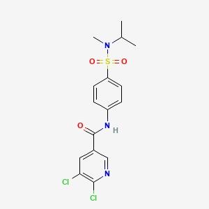 5,6-dichloro-N-{4-[methyl(propan-2-yl)sulfamoyl]phenyl}pyridine-3-carboxamide