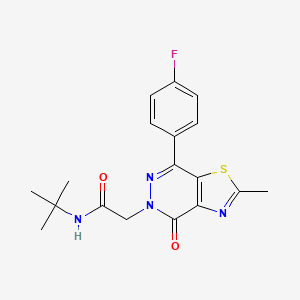 N-(tert-butyl)-2-(7-(4-fluorophenyl)-2-methyl-4-oxothiazolo[4,5-d]pyridazin-5(4H)-yl)acetamide