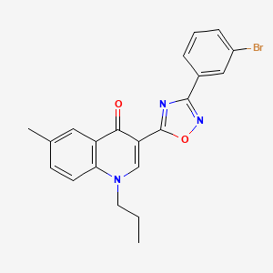 3-[3-(3-bromophenyl)-1,2,4-oxadiazol-5-yl]-6-methyl-1-propylquinolin-4(1H)-one