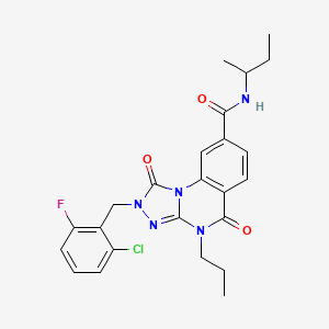 N-(sec-butyl)-2-(2-chloro-6-fluorobenzyl)-1,5-dioxo-4-propyl-1,2,4,5-tetrahydro-[1,2,4]triazolo[4,3-a]quinazoline-8-carboxamide