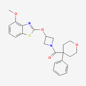 (3-((4-methoxybenzo[d]thiazol-2-yl)oxy)azetidin-1-yl)(4-phenyltetrahydro-2H-pyran-4-yl)methanone