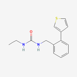 molecular formula C14H16N2OS B2394329 1-Ethyl-3-(2-(thiophen-3-yl)benzyl)urea CAS No. 1797713-95-1