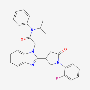 2-(2-(1-(2-fluorophenyl)-5-oxopyrrolidin-3-yl)-1H-benzo[d]imidazol-1-yl)-N-isopropyl-N-phenylacetamide