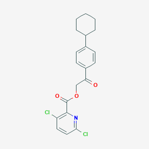 molecular formula C20H19Cl2NO3 B2394333 [2-(4-环己基苯基)-2-氧代乙基] 3,6-二氯吡啶-2-羧酸酯 CAS No. 1038098-09-7