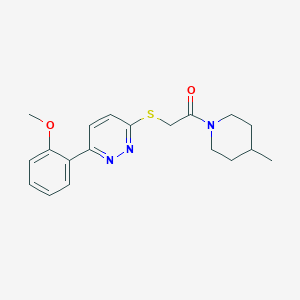 2-[6-(2-Methoxyphenyl)pyridazin-3-yl]sulfanyl-1-(4-methylpiperidin-1-yl)ethanone
