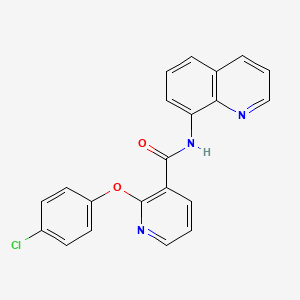 molecular formula C21H14ClN3O2 B2394335 2-(4-chlorophenoxy)-N-(quinolin-8-yl)pyridine-3-carboxamide CAS No. 1023481-59-5