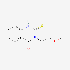 molecular formula C11H12N2O2S B2394337 3-(2-methoxyethyl)-2-thioxo-2,3-dihydro-4(1H)-quinazolinone CAS No. 422273-94-7
