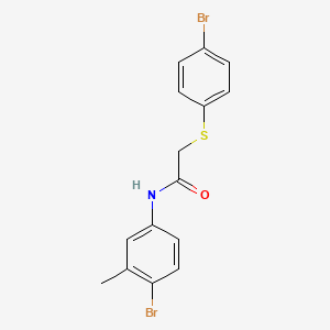 N-(4-bromo-3-methylphenyl)-2-[(4-bromophenyl)sulfanyl]acetamide