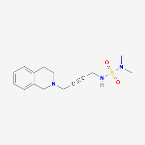 molecular formula C15H21N3O2S B2394342 dimethyl({[4-(1,2,3,4-tetrahydroisoquinolin-2-yl)but-2-yn-1-yl]sulfamoyl})amine CAS No. 1396866-97-9