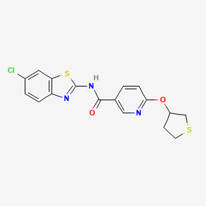 N-(6-chlorobenzo[d]thiazol-2-yl)-6-((tetrahydrothiophen-3-yl)oxy)nicotinamide