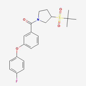(3-(Tert-butylsulfonyl)pyrrolidin-1-yl)(3-(4-fluorophenoxy)phenyl)methanone