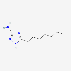 molecular formula C9H18N4 B2394392 3-Heptyl-1H-1,2,4-triazol-5-amine CAS No. 20586-95-2