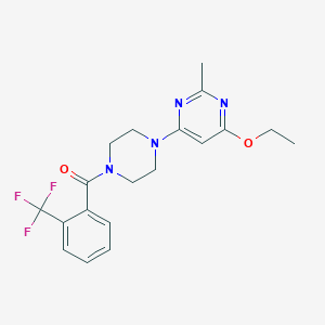 (4-(6-Ethoxy-2-methylpyrimidin-4-yl)piperazin-1-yl)(2-(trifluoromethyl)phenyl)methanone
