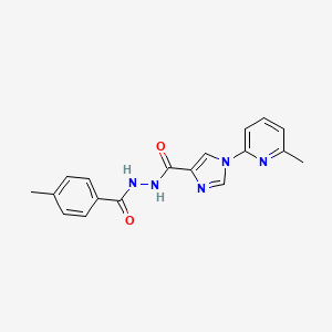 N'-(4-methylbenzoyl)-1-(6-methylpyridin-2-yl)imidazole-4-carbohydrazide