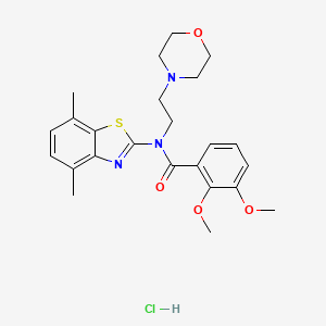 molecular formula C24H30ClN3O4S B2394409 N-(4,7-dimethylbenzo[d]thiazol-2-yl)-2,3-dimethoxy-N-(2-morpholinoethyl)benzamide hydrochloride CAS No. 1217085-63-6