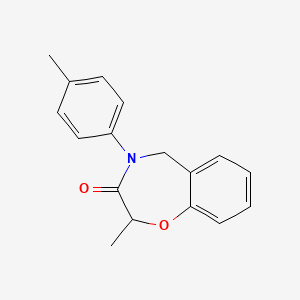 molecular formula C17H17NO2 B2394418 2-methyl-4-(4-methylphenyl)-5H-1,4-benzoxazepin-3-one CAS No. 682346-43-6