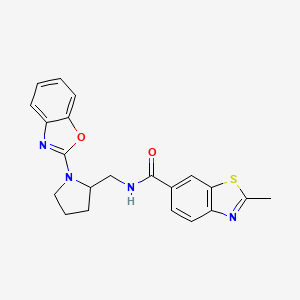N-((1-(benzo[d]oxazol-2-yl)pyrrolidin-2-yl)methyl)-2-methylbenzo[d]thiazole-6-carboxamide