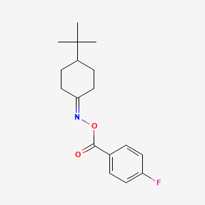 molecular formula C17H22FNO2 B2394424 1-[({[4-(Tert-butyl)cyclohexyliden]amino}oxy)carbonyl]-4-fluorobenzene CAS No. 444151-82-0