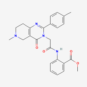 methyl 2-(2-(6-methyl-4-oxo-2-(p-tolyl)-5,6,7,8-tetrahydropyrido[4,3-d]pyrimidin-3(4H)-yl)acetamido)benzoate