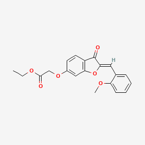 (Z)-ethyl 2-((2-(2-methoxybenzylidene)-3-oxo-2,3-dihydrobenzofuran-6-yl)oxy)acetate