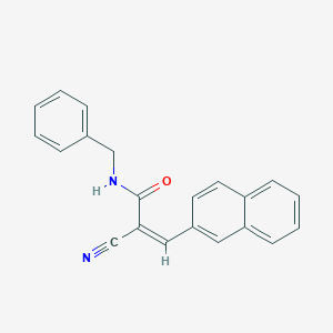 molecular formula C21H16N2O B2394430 (Z)-N-Benzyl-2-cyano-3-naphthalen-2-ylprop-2-enamide CAS No. 891080-55-0