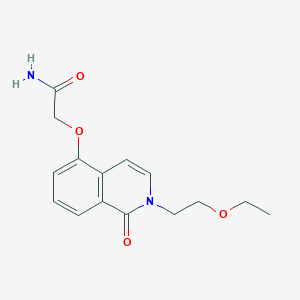 molecular formula C15H18N2O4 B2394435 2-((2-(2-Ethoxyethyl)-1-oxo-1,2-dihydroisoquinolin-5-yl)oxy)acetamide CAS No. 898431-35-1