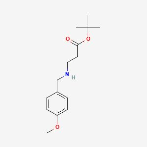 molecular formula C15H23NO3 B2394439 tert-Butyl 3-{[(4-methoxyphenyl)methyl]amino}propanoate CAS No. 916759-30-3