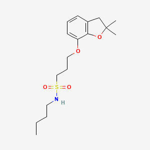 molecular formula C17H27NO4S B2394452 N-butyl-3-((2,2-dimethyl-2,3-dihydrobenzofuran-7-yl)oxy)propane-1-sulfonamide CAS No. 946314-94-9