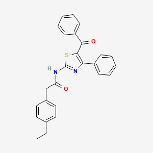 molecular formula C26H22N2O2S B2394457 N-(5-benzoyl-4-phenyl-1,3-thiazol-2-yl)-2-(4-ethylphenyl)acetamide CAS No. 922488-04-8