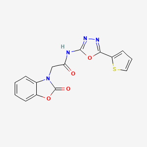 2-(2-oxobenzo[d]oxazol-3(2H)-yl)-N-(5-(thiophen-2-yl)-1,3,4-oxadiazol-2-yl)acetamide