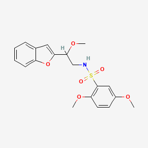 molecular formula C19H21NO6S B2394476 N-(2-(benzofuran-2-yl)-2-methoxyethyl)-2,5-dimethoxybenzenesulfonamide CAS No. 2034292-65-2