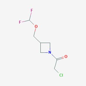 2-Chloro-1-[3-(difluoromethoxymethyl)azetidin-1-yl]ethanone