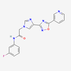 N~1~-(3-fluorophenyl)-2-{4-[5-(3-pyridyl)-1,2,4-oxadiazol-3-yl]-1H-imidazol-1-yl}acetamide