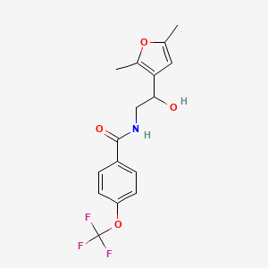 molecular formula C16H16F3NO4 B2394487 N-[2-(2,5-dimethylfuran-3-yl)-2-hydroxyethyl]-4-(trifluoromethoxy)benzamide CAS No. 2320682-18-4