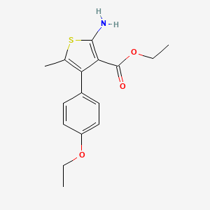molecular formula C16H19NO3S B2394489 Ethyl 2-amino-4-(4-ethoxyphenyl)-5-methylthiophene-3-carboxylate CAS No. 351158-30-0