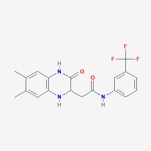 2-(6,7-dimethyl-3-oxo-1,2,3,4-tetrahydroquinoxalin-2-yl)-N-(3-(trifluoromethyl)phenyl)acetamide