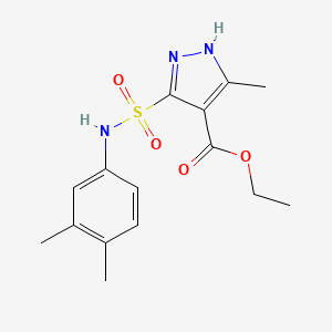 ethyl 5-(N-(3,4-dimethylphenyl)sulfamoyl)-3-methyl-1H-pyrazole-4-carboxylate