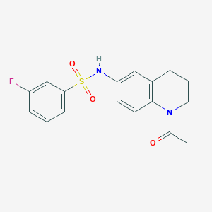 molecular formula C17H17FN2O3S B2394518 N-(1-acetyl-3,4-dihydro-2H-quinolin-6-yl)-3-fluorobenzenesulfonamide CAS No. 941871-45-0