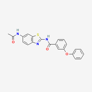 molecular formula C22H17N3O3S B2394534 N-(6-acetamido-1,3-benzothiazol-2-yl)-3-phenoxybenzamide CAS No. 312914-20-8