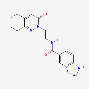 molecular formula C19H20N4O2 B2394540 N-(2-(3-oxo-5,6,7,8-tetrahydrocinnolin-2(3H)-yl)ethyl)-1H-indole-5-carboxamide CAS No. 2097930-77-1