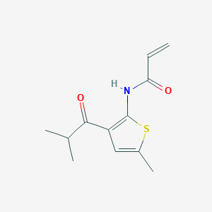 molecular formula C12H15NO2S B2394556 N-[5-Methyl-3-(2-methylpropanoyl)thiophen-2-yl]prop-2-enamide CAS No. 2305291-19-2