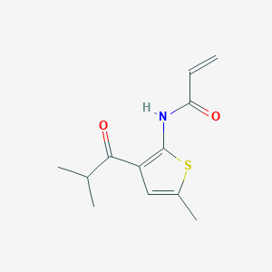N-[5-Methyl-3-(2-methylpropanoyl)thiophen-2-yl]prop-2-enamide
